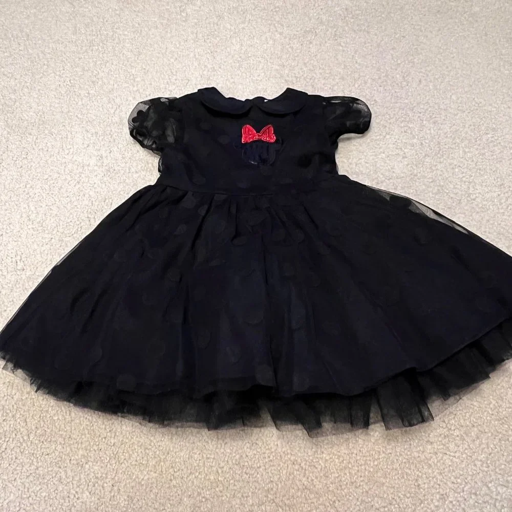 Disney Minnie Mouse Girls Polka Dot Dress - Size 4 - Picture 2 of 7